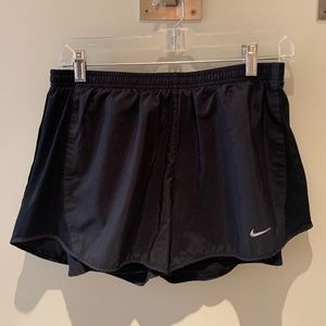 Nike black dri-fit shorts with mesh paneling